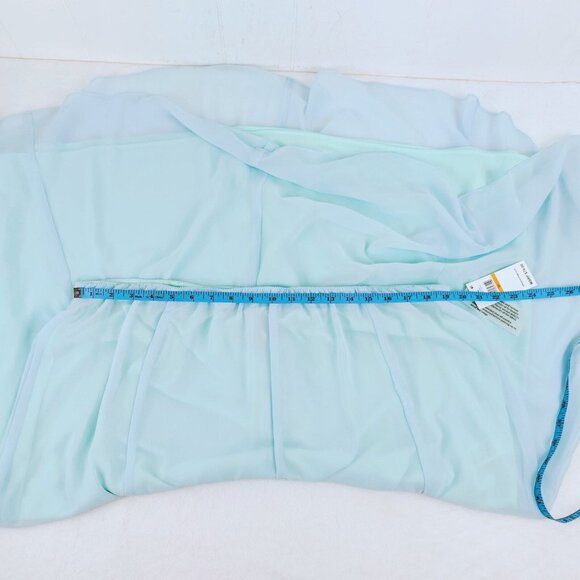 Alex Evenings Light Aqua Tea Length Chiffon Midi Skirt 3X NWT - Picture 7 of 8